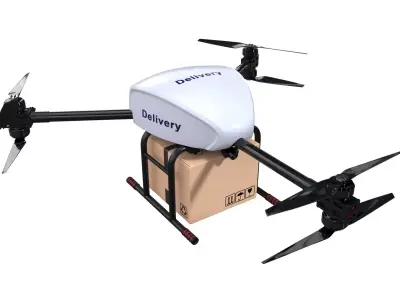 Delivery Drone Tricopter 3D model 3D model