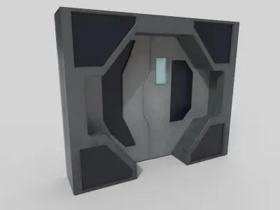 SciFi Hatch Low-poly 3D model