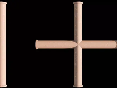 Low poly pipes Low-poly 3D model