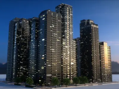 City Block Type B25 3D model