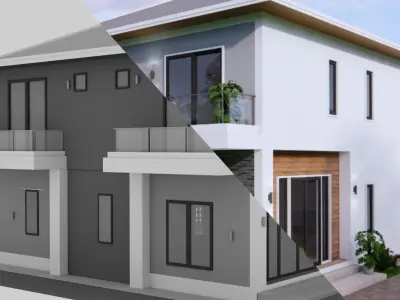 11x12 Metre 36x39 House Plan 1296 sqft 3D Model 3D model