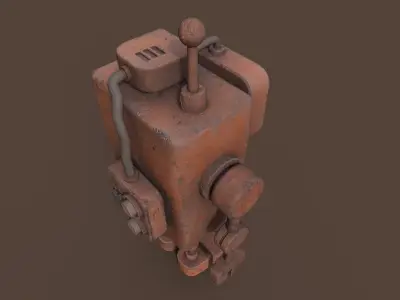 Stylized Witness Robot Low-poly 3D model