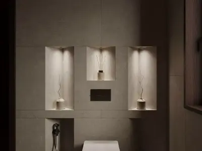 Bathroom full Interior Scene 3D model