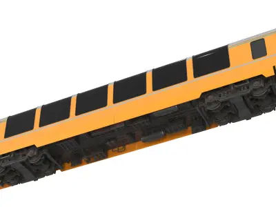  Open-Window Railcar for Scenic Routes First Class Yellow Simplified 