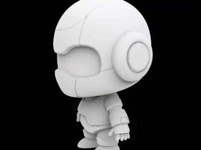 Cute Chibi Robot Figurine 3D Print Model 3D print model