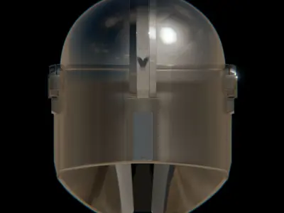 Mandalorian Beskar Helmet - High-poly 3D model