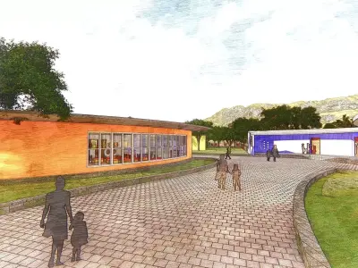 Kindergarten - Exterior - Circular Model - Architectural Scene  Low-poly 3D model