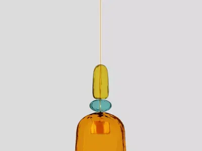 Glass Ceiling Lamp IBHO 3D model