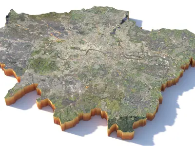 London City in UK 3D model