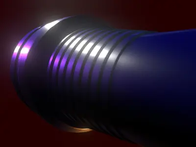 Flashlight 3D model Low-poly 3D model