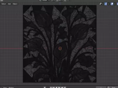 Calla Lily Relief Panel Wall Decor Set STL Mural CNC 372 3D model