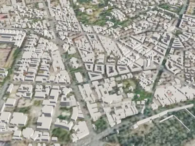 City low poly map 3D model