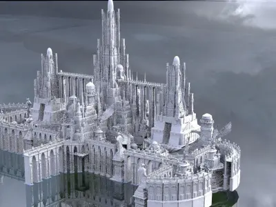 Final Fantasy High fantasy City ocean 3 3D model