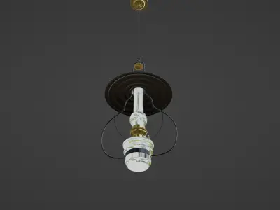 Pendant paraffin lamp 3D model