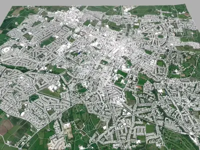 Cityscape Cheltenham Great Britain 3D model