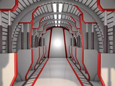 Sci Fi Interior 3D model