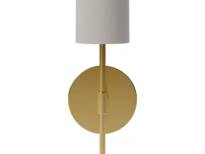 Jensine Wall Sconce White Lamp Low-poly 3D model