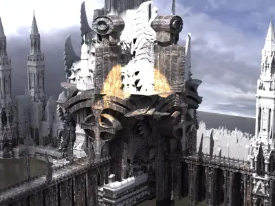 Vampires Golden Dawn Castle Kit bash 3D model