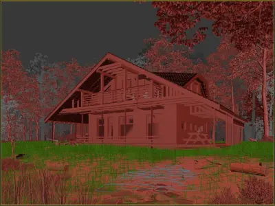 House in forest 3D model