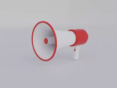 Megaphone Low-poly 3D model