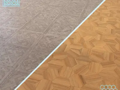 Parquet - Laminate - Wooden floor 2 in 1 Low-poly 3D model 111