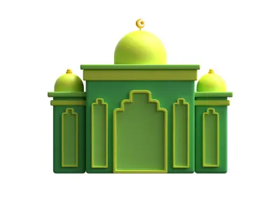mosque Low-poly 3D model
