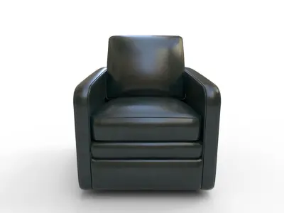 Aycel Wide Swivel Armchair 3D model