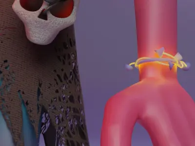 Shaman 3D model animated character with horns 3D model