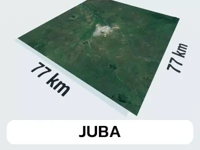 Juba South Sudan City Landscape 3D Model 3D model