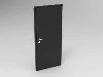 Metal door 3D model 2