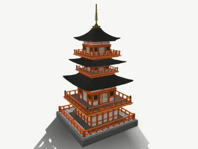 Japanese Temple Free 3D model