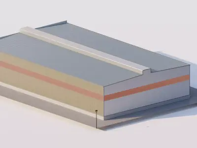 Warehouse-Warehouse Building 3D model 9