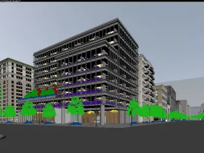 Office Building Street 3D model