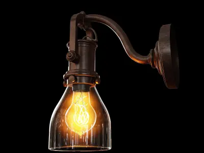 1920s Factory Sconce 3D model