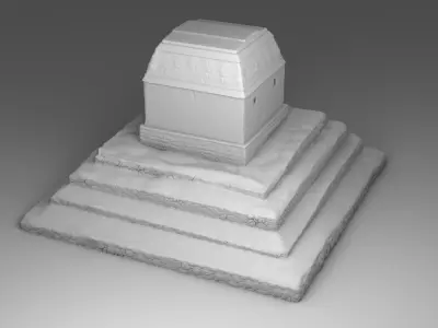 Large temple of Maya 3D print model