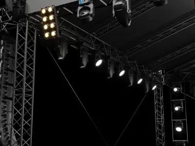 Concert Stage Set Full Detail 3D model