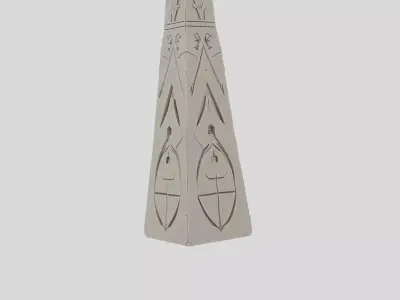 Ancient Fantasy Stone Obelisk for 3D print 3D model