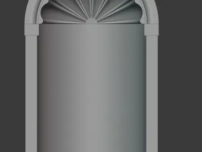 WoodCarving Niche - 3d model for CNC - NicheCFC01 3D model