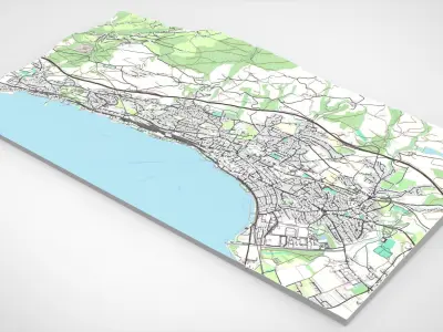 Cityscape Rorschach Switzerland 3D model