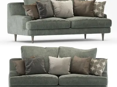 Roche Bobois sofa set green 3D Model Pack