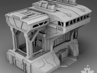 Martian main production department 3D print model