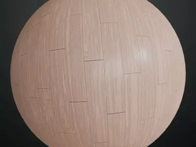 Natural Light Oak Wood Planks PBR Texture