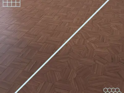 Parquet - Laminate - Wooden floor 2 in 1 Low-poly 3D model 119