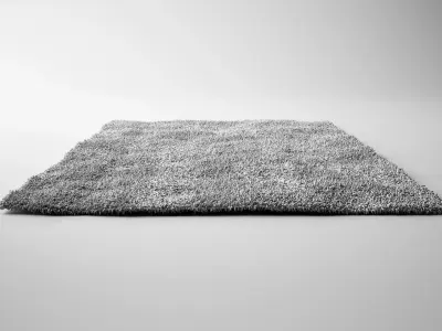 Light Grey Carpet - Rug Low-poly 3D model