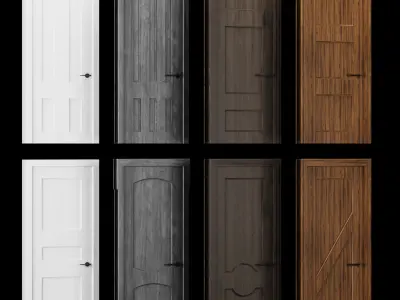 Door collection 40 pieces 3D model
