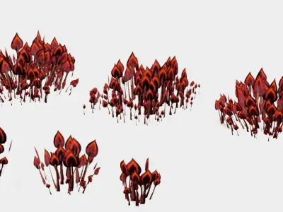 Glowing alien herbs 1 Low-poly 3D model