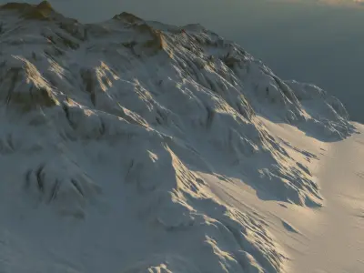 Detailed Winter Landscape 3D model