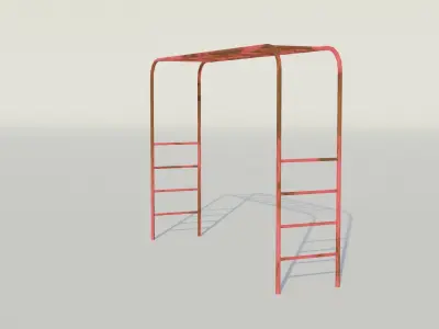 Playground Monkey Bars - Low-poly PBR  Low-poly 3D model
