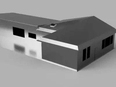 Scale Size Simple House  3D model