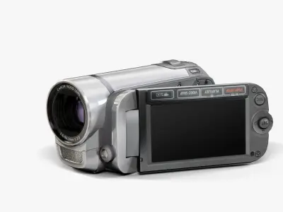 Canon FS400 Silver camcorder Low-poly 3D model